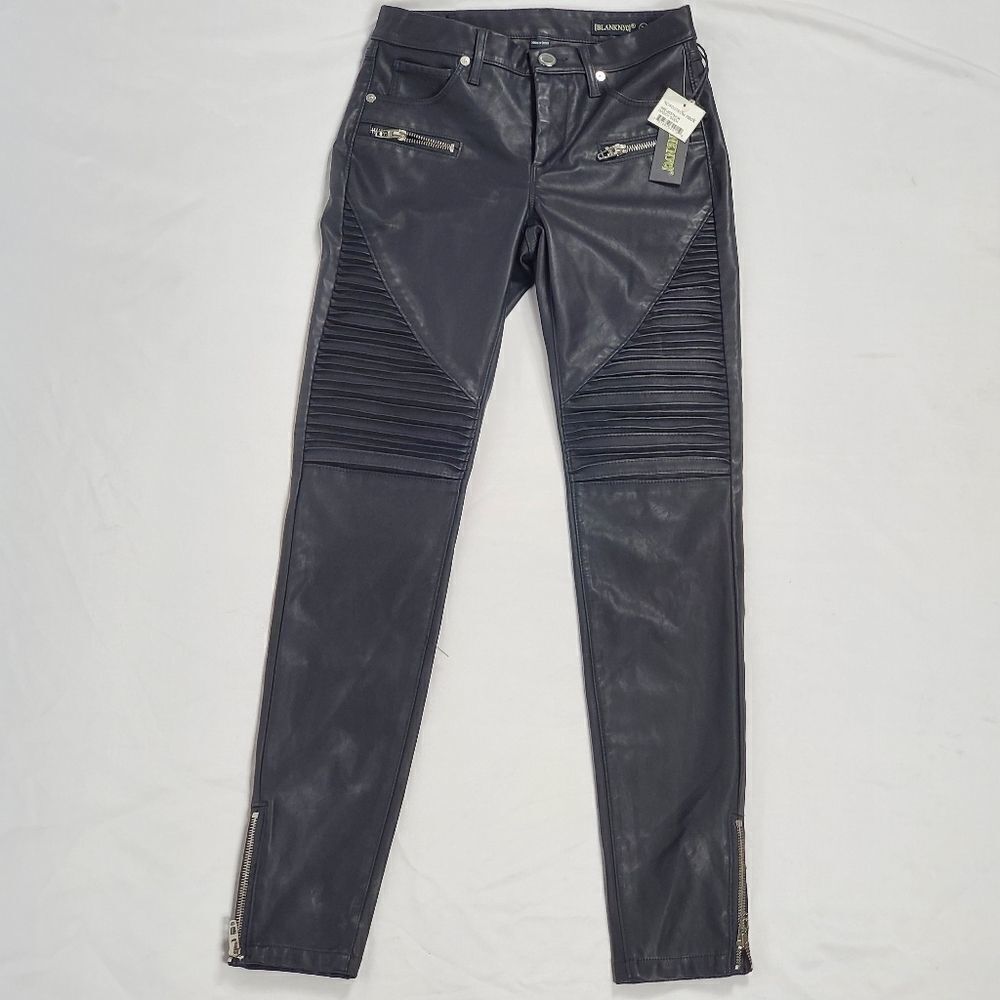 NWT Blank NYC Black Vegan Moto Pants - Size 24